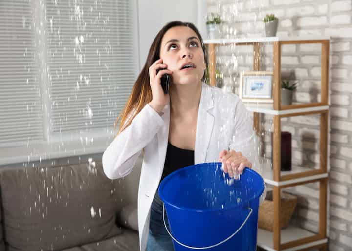 leaking ceiling water damage repair Des Moines